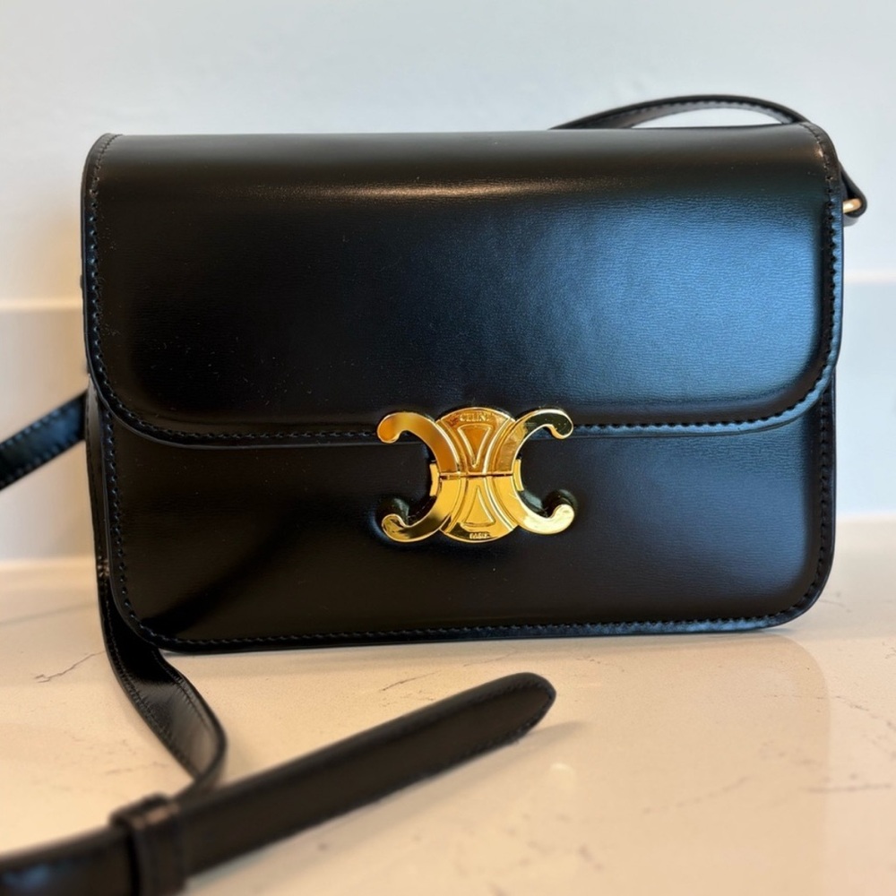 Black Leather Crossbody Bag